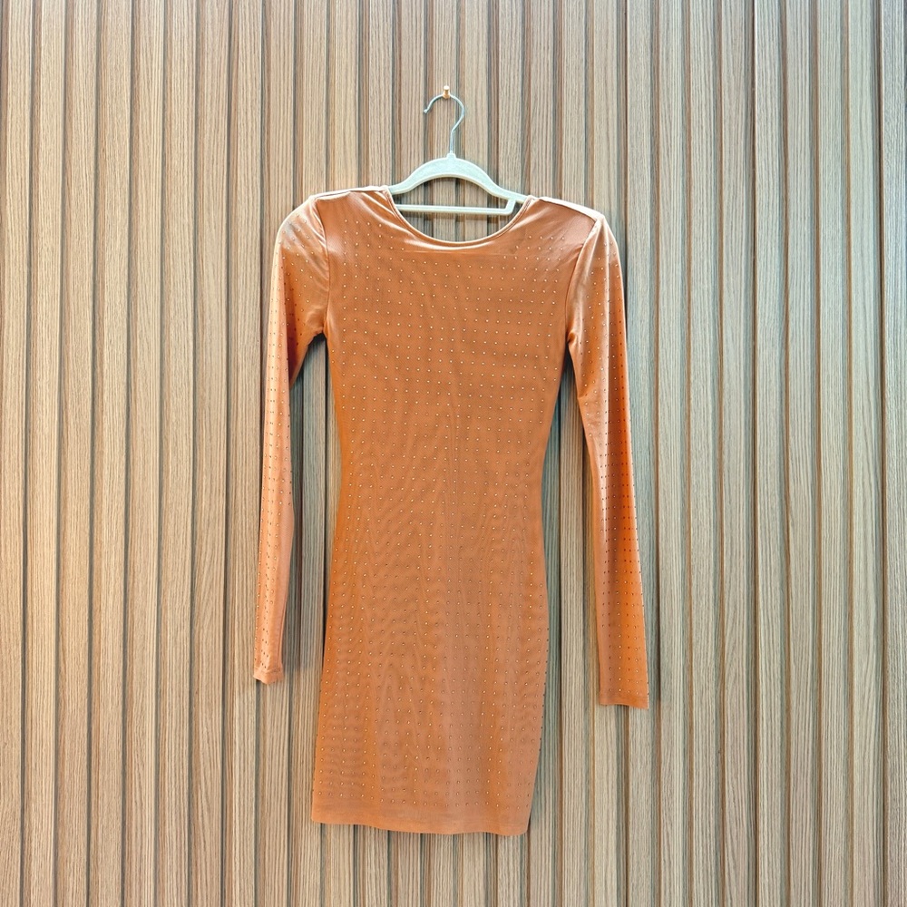 Forever 21 melon colored Long Sleeve Dress new